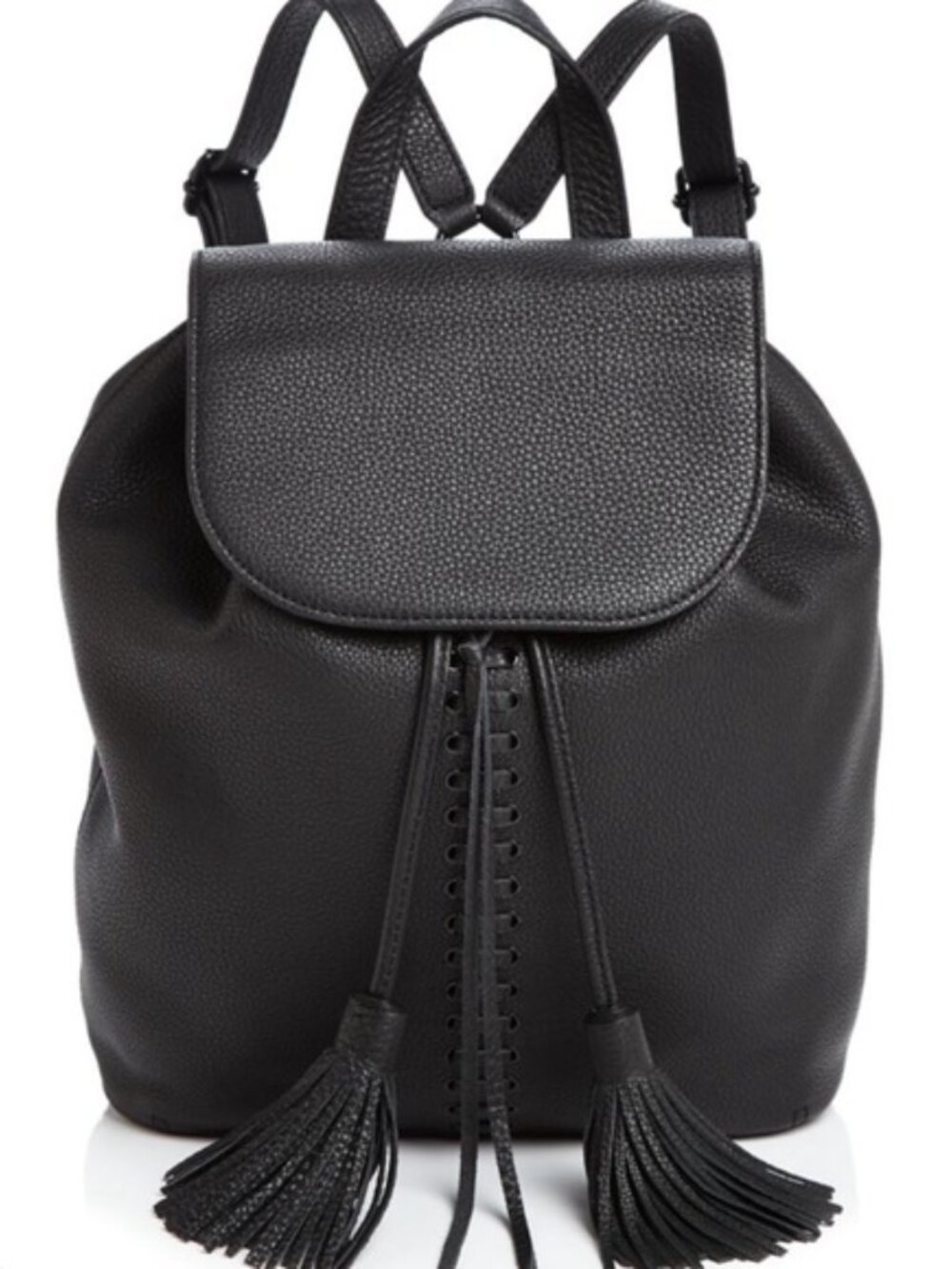 Rebecca Minkoff Moto 100% Genuine Pebbled Leather Backpack Bohemian in Black